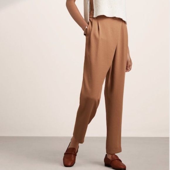 Wilfred for Aritzia Tapered Tailored Tan Work Pants | Musseaux Pant - Size Small - Picture 14 of 14